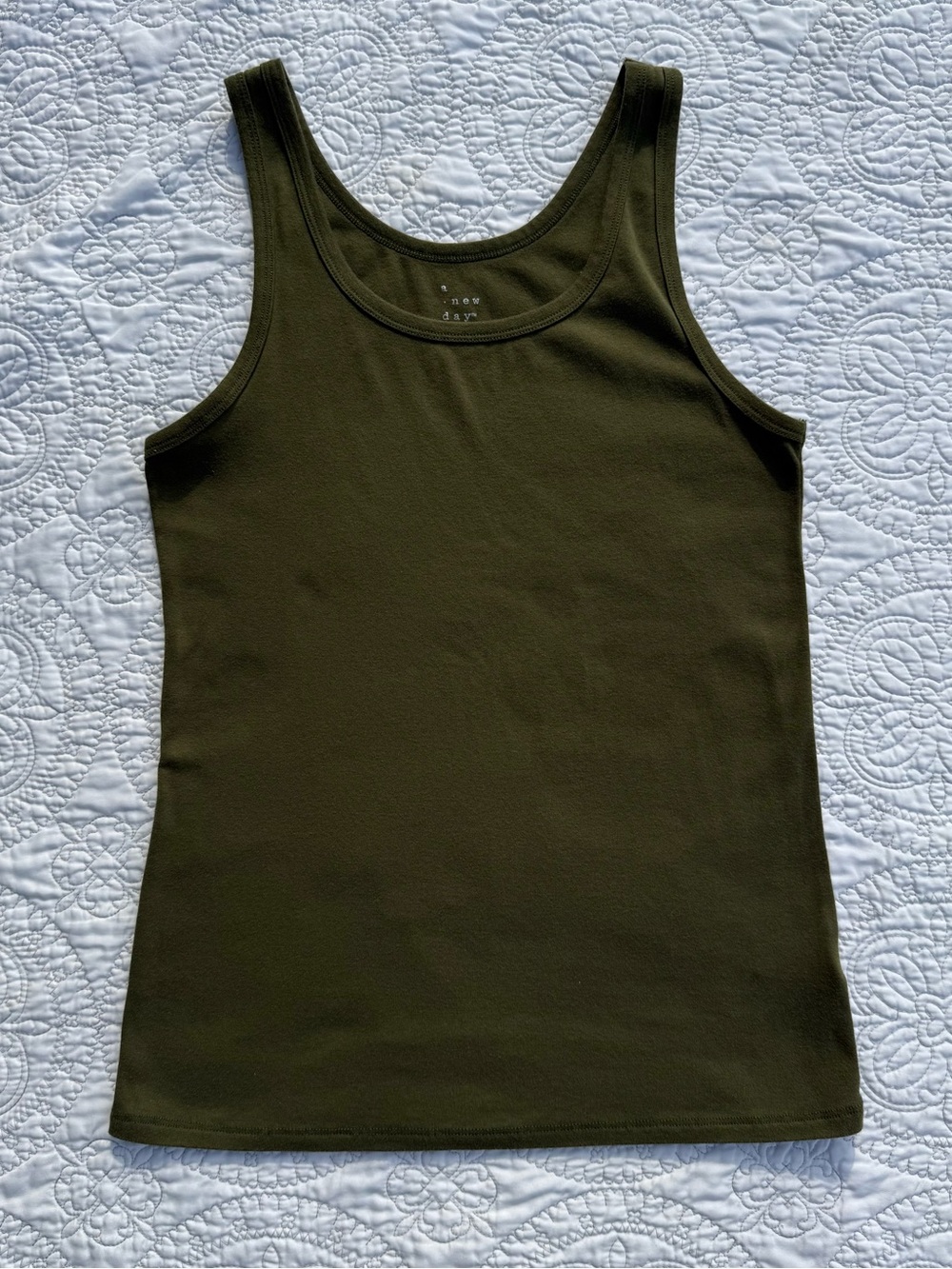 New Day Olive Green Tank Top